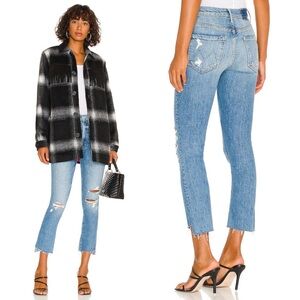 MOTHER Superior The Insider Crop Step Fray Jeans Holy Melancholy Size 27